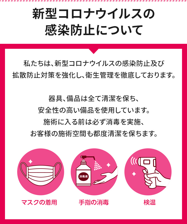 新型コロナウイルスの感染防止について