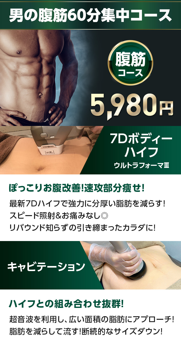 男の腹筋60分集中コース